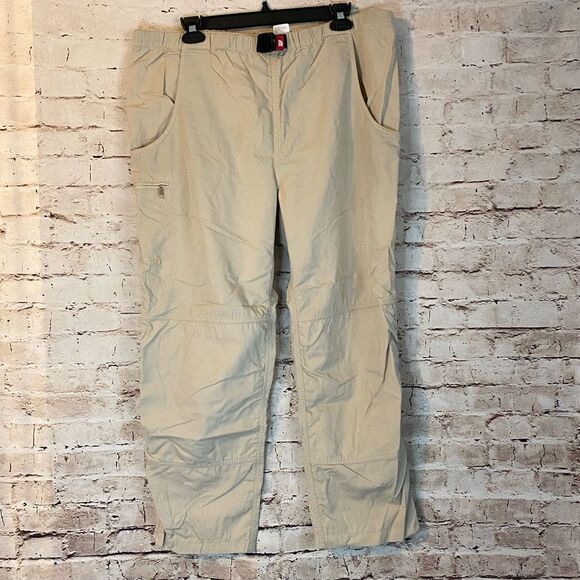 The North Face Hiking Active Cropped Loose Fit Pants Womens Zip Cargo Size Large - Picture 1 of 7
